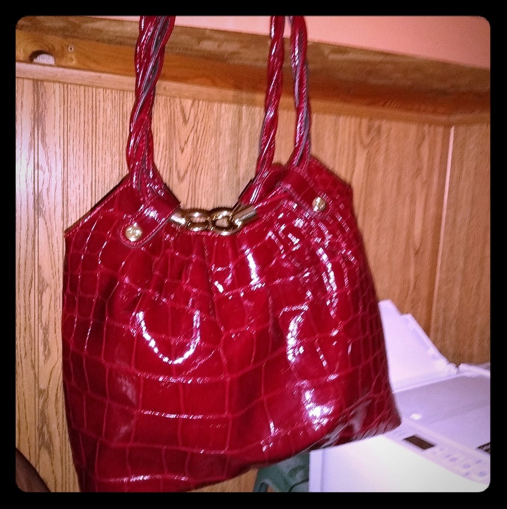 Relic brand burgundy red alligator print